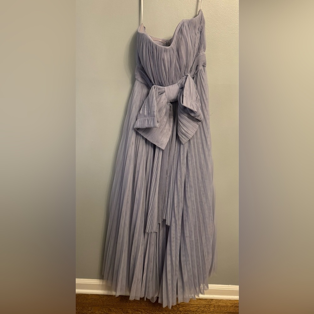 Hutch Lavender strapless pleated with bow Maxi Dress Sz 4/small NWT - Picture 3 of 4